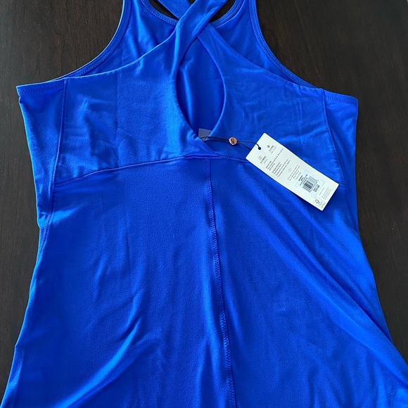 Calia by Carrie Underwood Keyhole Back Tank Lucid Blue - Picture 3 of 3